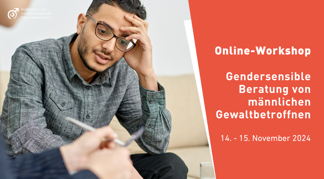 Online workshop Gendersensible Beratung von männlichen Gewaltbetroffenen - BFKM 2024