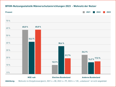 Nutzungsstatistik Männerschutzeinrichtungen in Deutschland 2023 copyright BFKM 2024